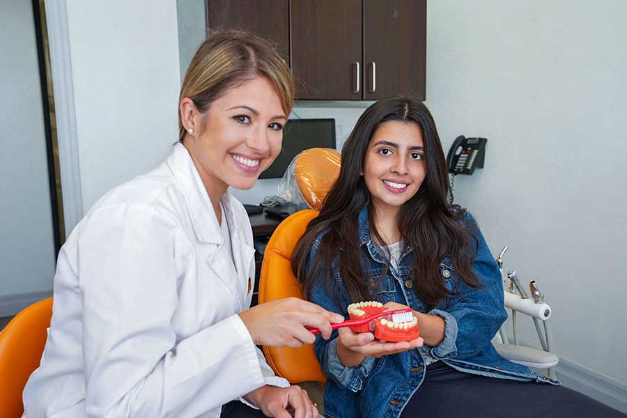 Connecting with dentist